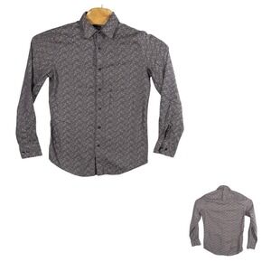 Murano 100% Cotton‎ Button Up Slim Fit Dress Shirt Mens Medium Floral Preppy